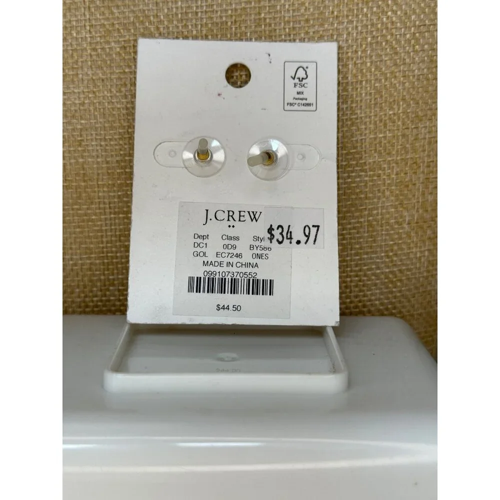 J.Crew Hypoallergenic‎ Gold-Tone Triple Hoop Earrings For Women